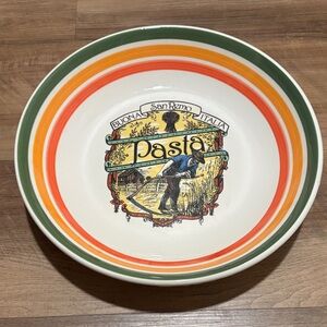 Vintage Buona San Remo Italia Tre Ci 11 3/4 Pasta Serving Bowl